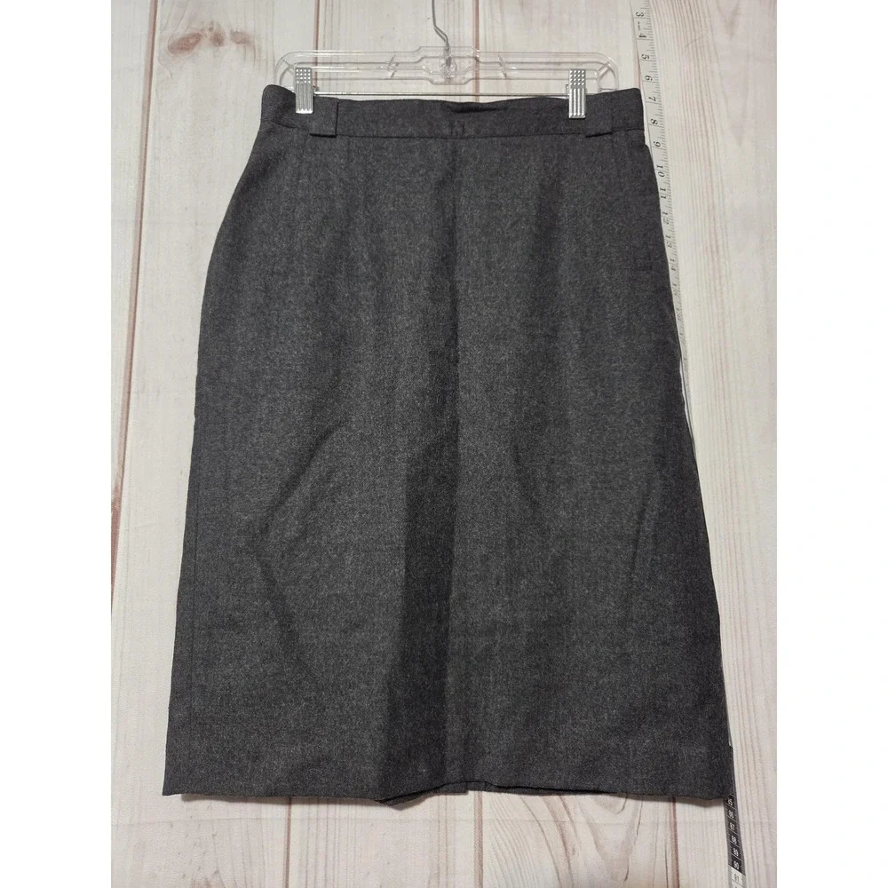 Rafaella Skirt Womens Size 12 Gray 100%‎ Wool Lined Career Workwear